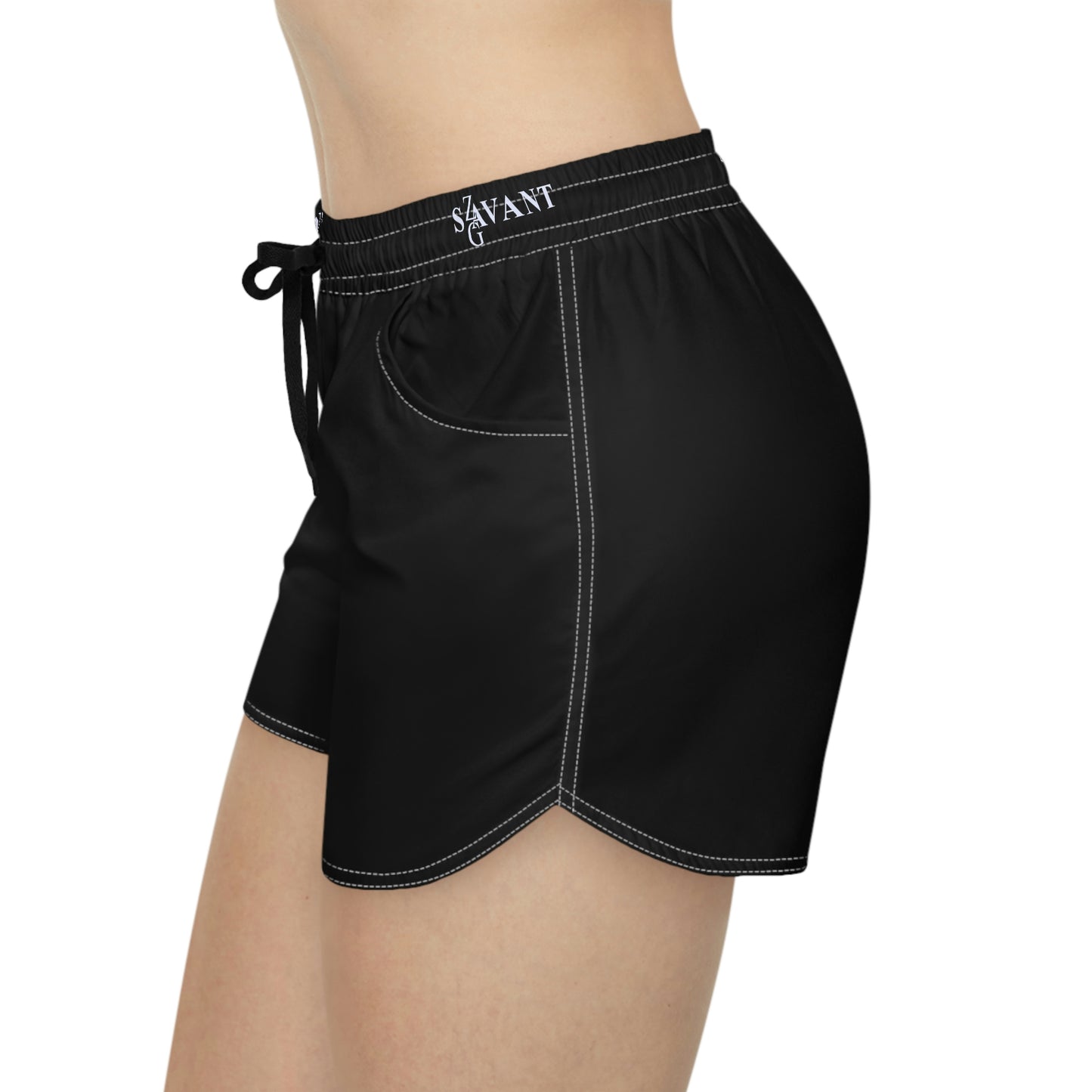 Women's Casual Drawstring Shorts - Black (With JA Colors)