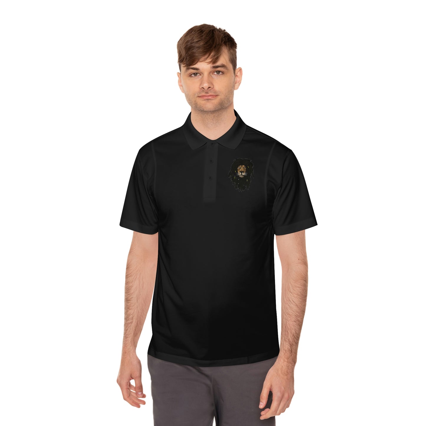 Men's Sport Polo Shirt - Lion Head