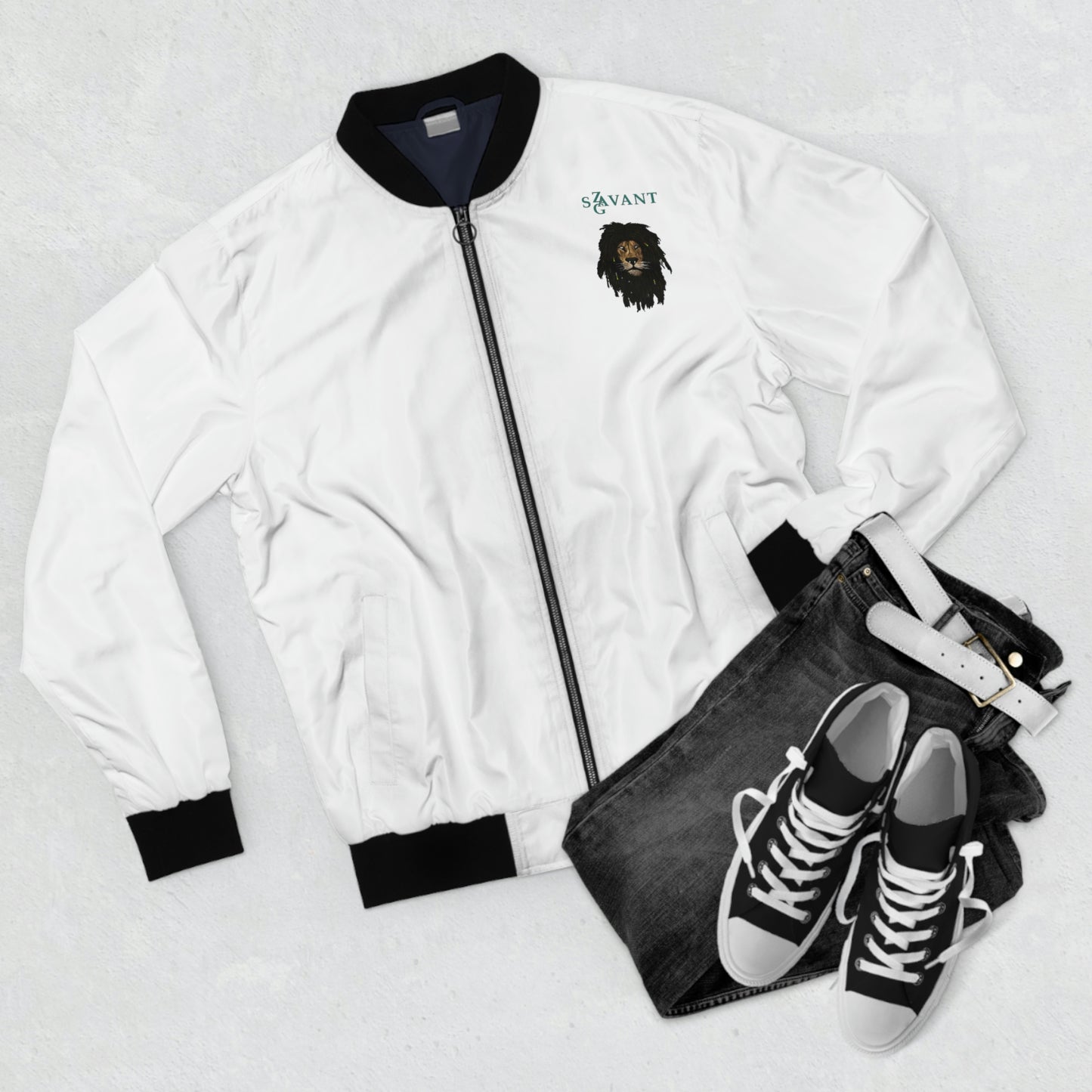 Men's Bomber Jacket in White