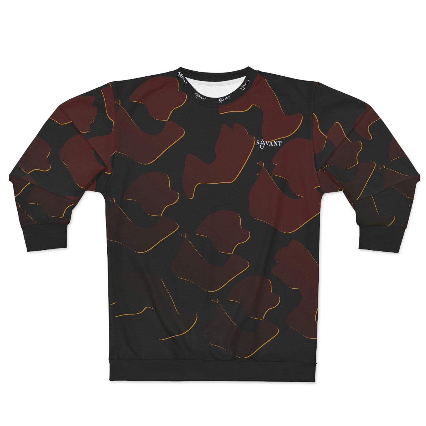 Black and Burgundy Unisex Sweatshirt