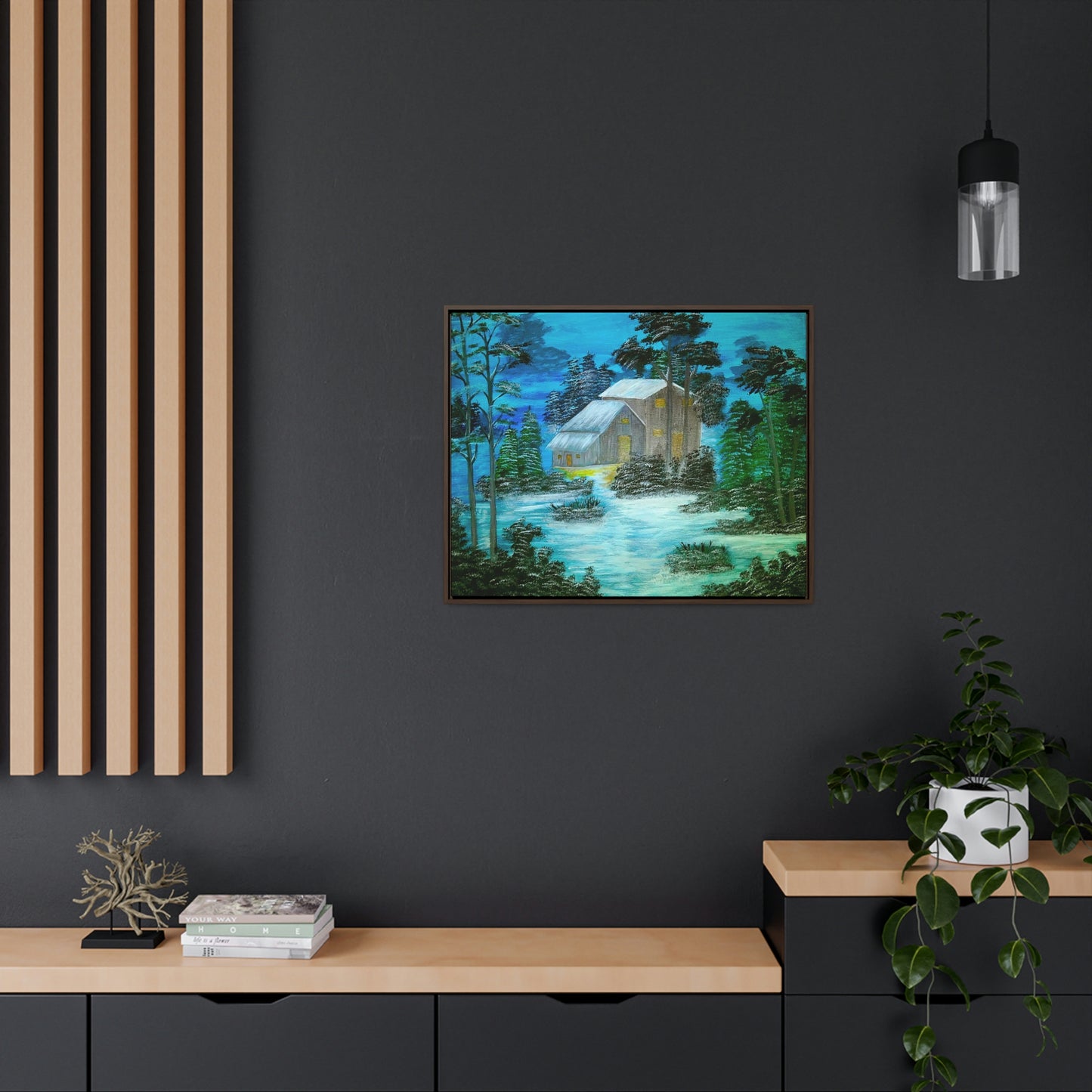 Snow Covered Cabin - Art Print