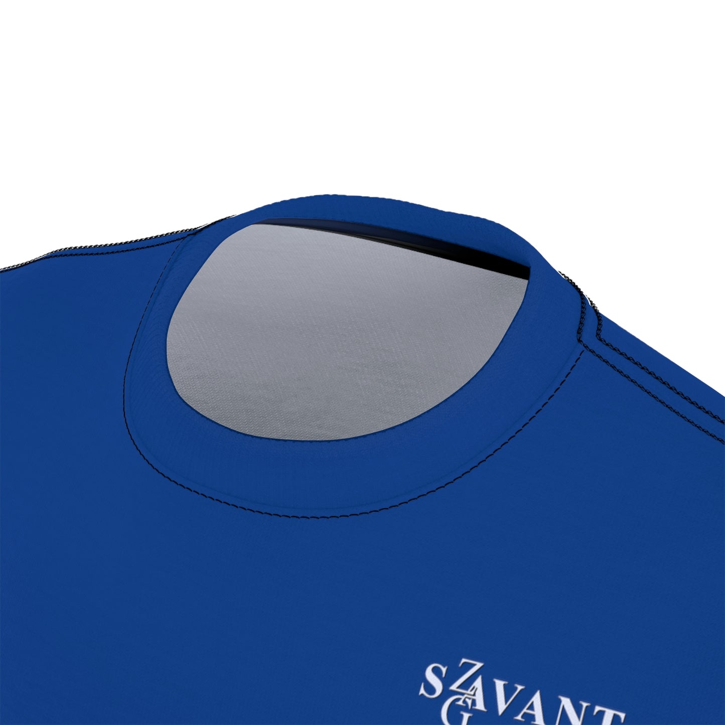 Men’s Cut & Sew T-shirt - Blue and White