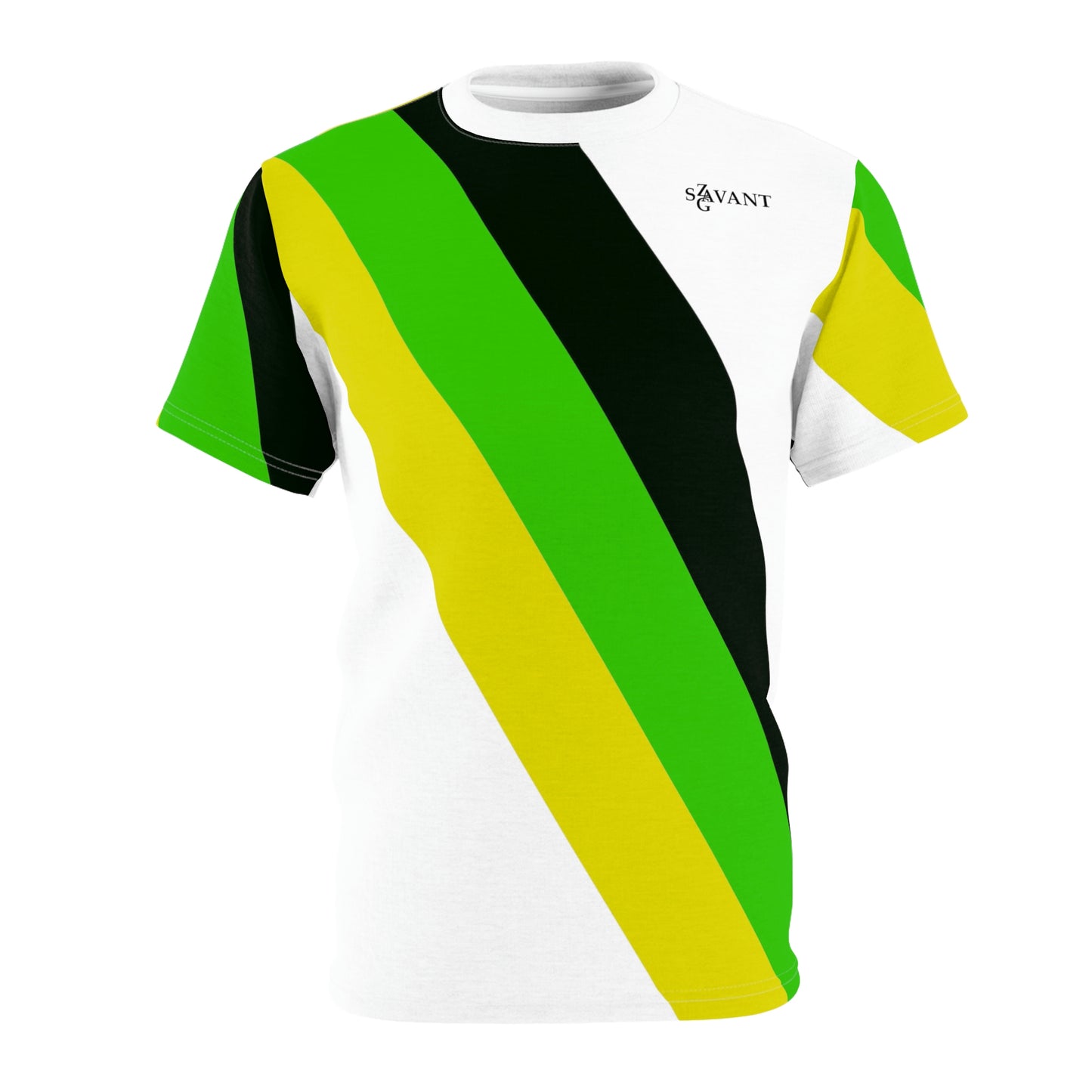 Jamaican Color Men’s Cut & Sew T-shirt - White