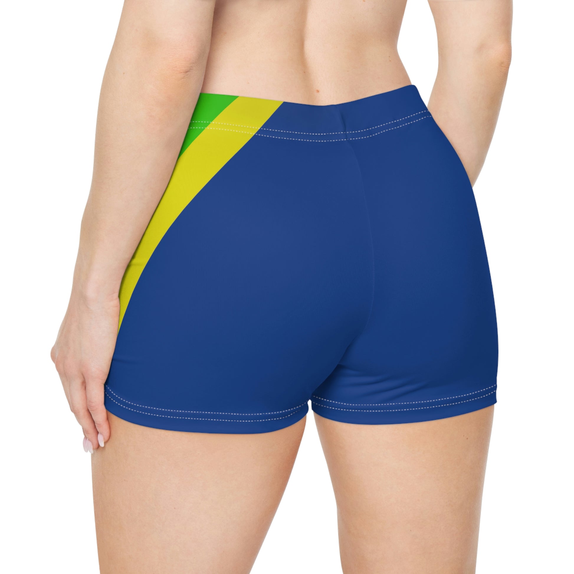 Bleu Women's Sports Shorts in Jamaican Colors