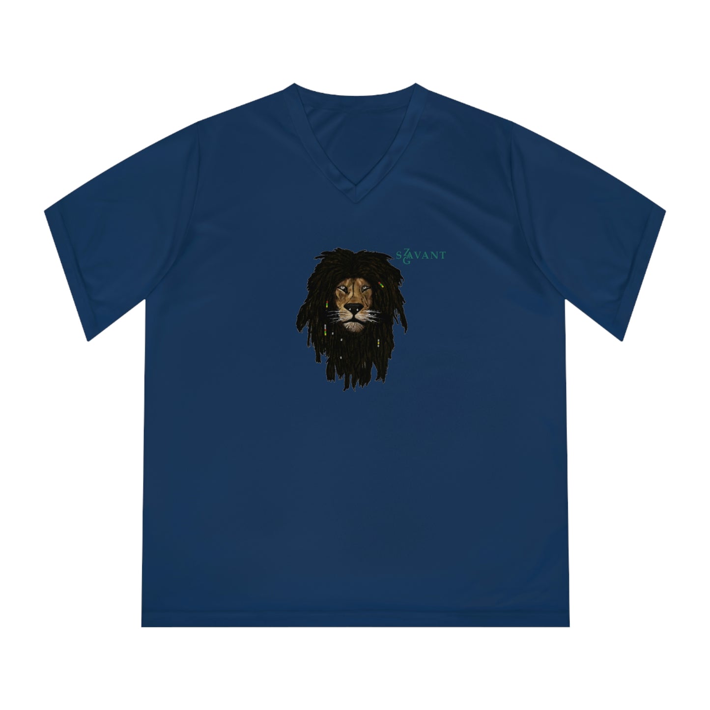 Lion Head - Women's Performance V-Neck T-Shirt