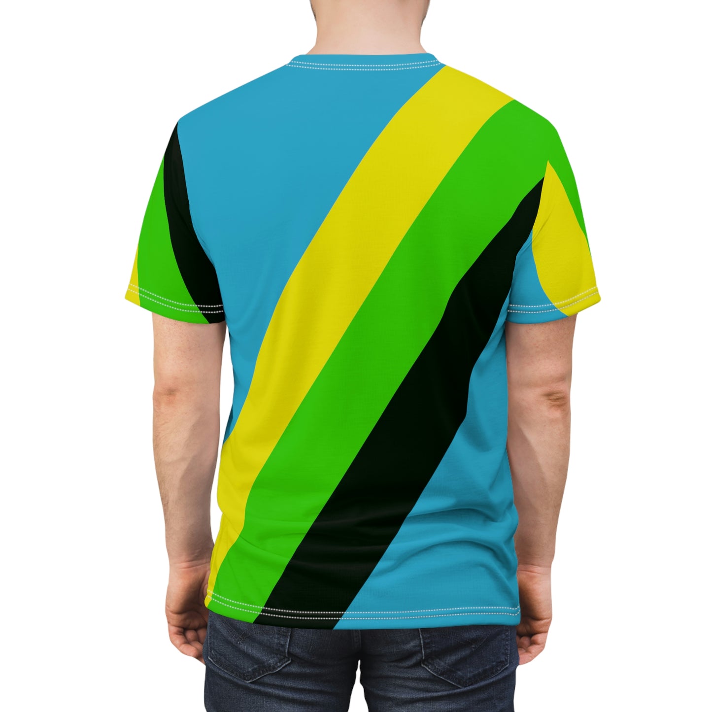 Jamaican Color Men’s Cut & Sew T-shirt - Turquoise