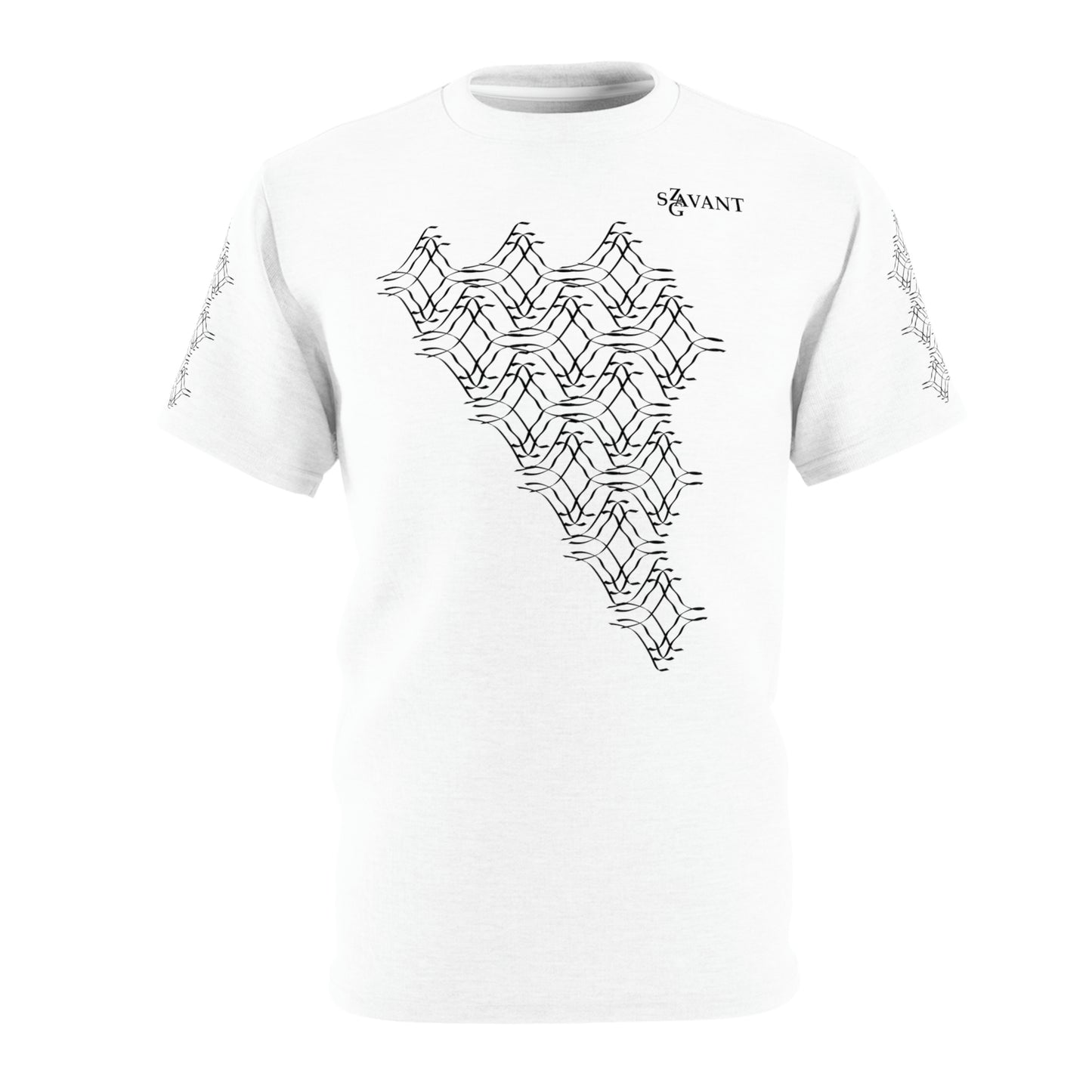 Men’s Cut & Sew Graphic T-shirt - White and Black