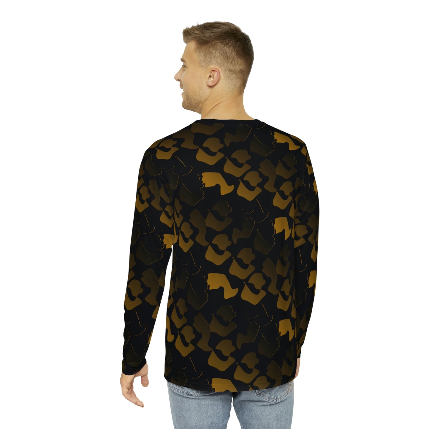 Black / Gold Men’s Long Sleeve T-Shirt - By Zag Savant