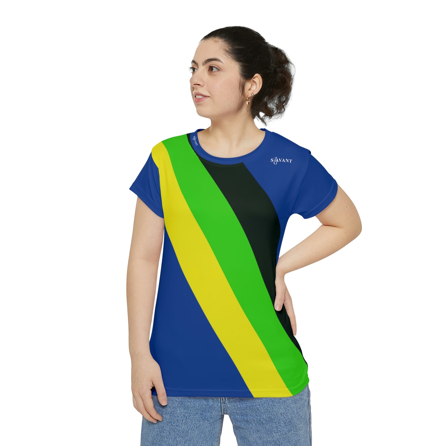 Women's Jamaican Color Short Sleeve T-shirt