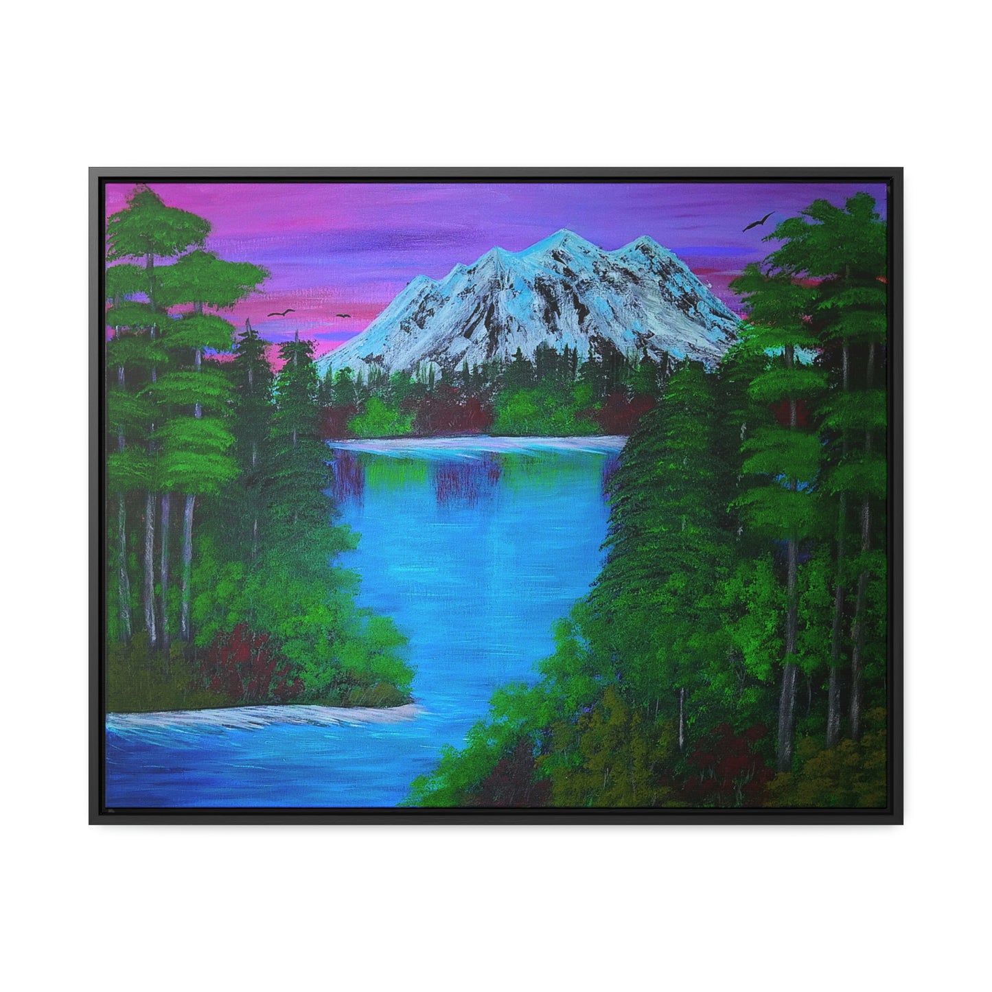 Lake by the Mountain Side - Art Print