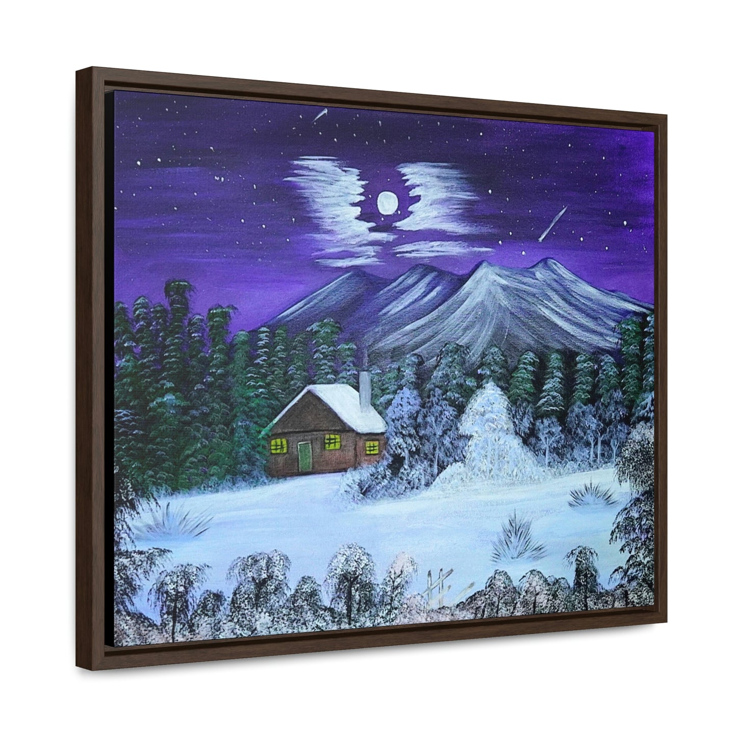 Snowy Cabin - Art Print