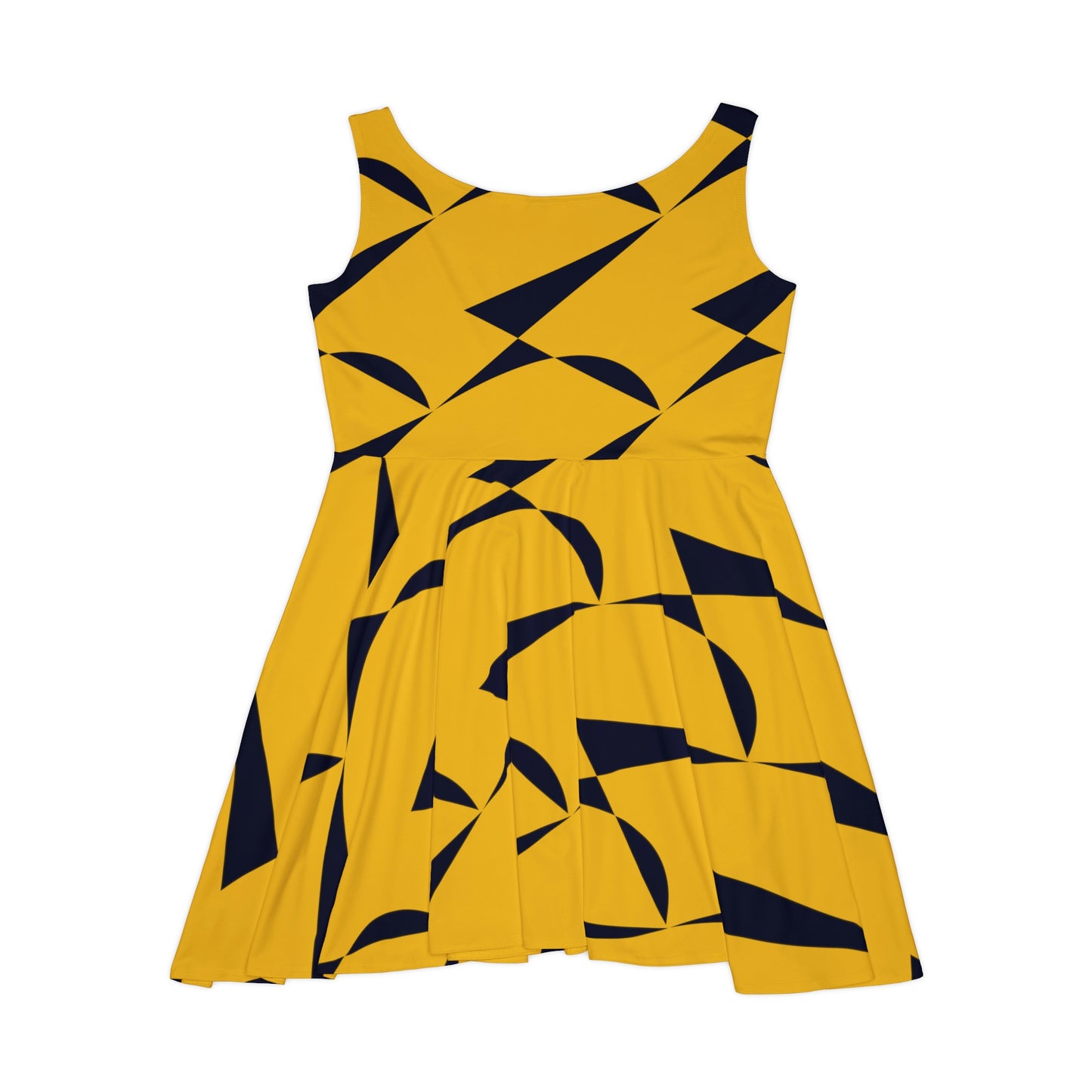 Yellow And Black Skater Dress - Zag Savant