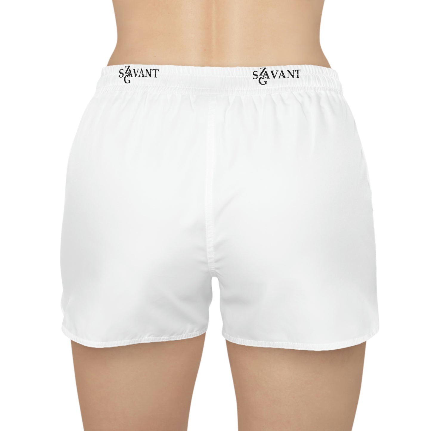 Women's casual drawstring shorts - White