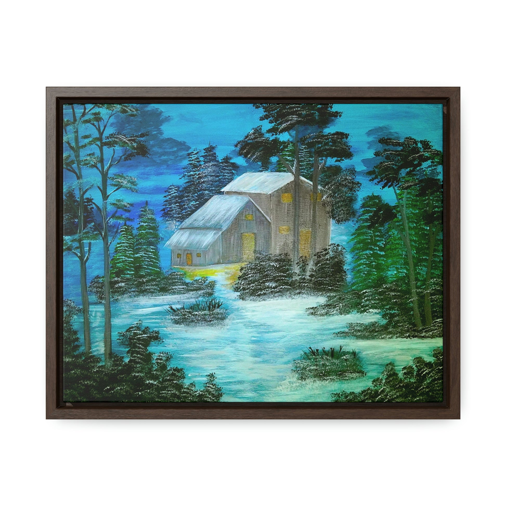 Snow Covered Cabin - Art Print