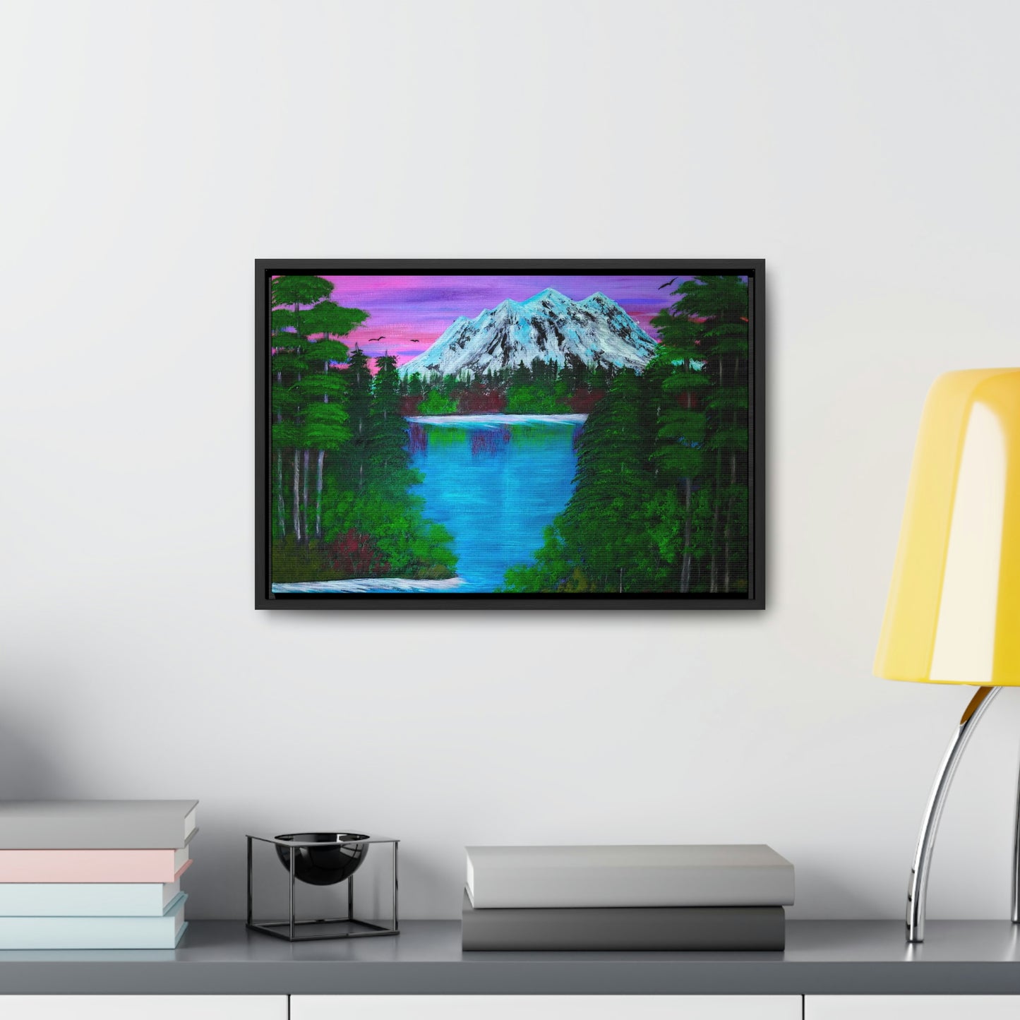 Lake by the Mountain Side - Art Print