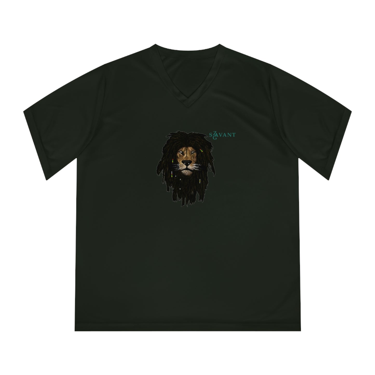 Lion Head - Women's Performance V-Neck T-Shirt