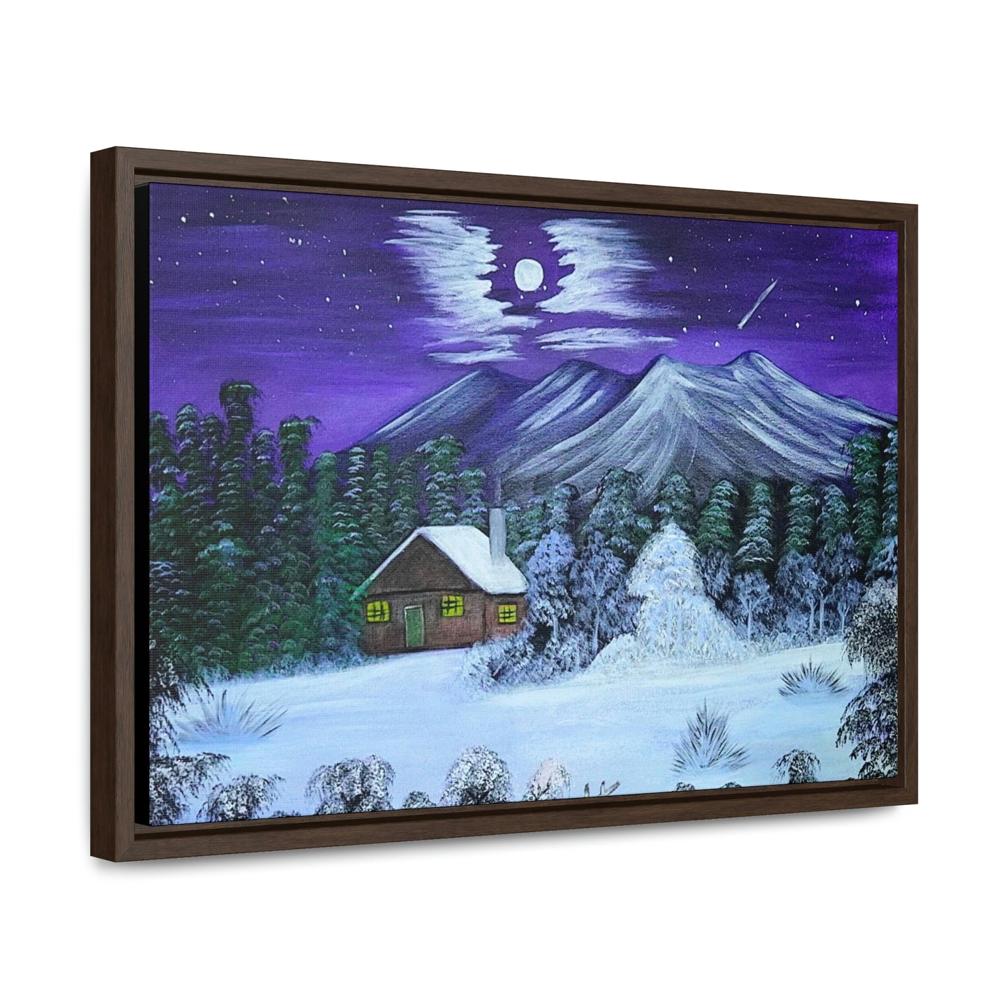 Snowy Cabin - Art Print