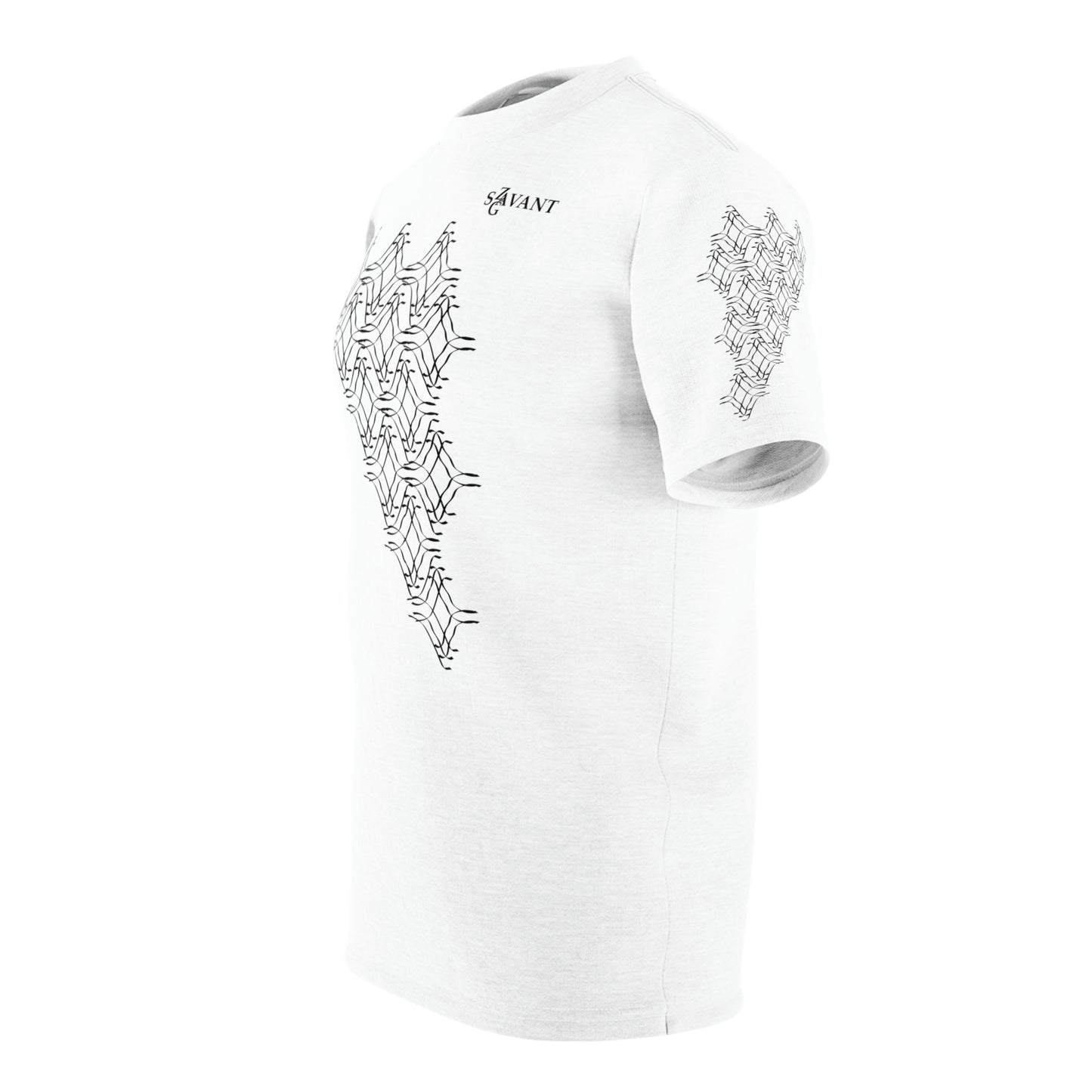 Men’s Cut & Sew Graphic T-shirt - White and Black