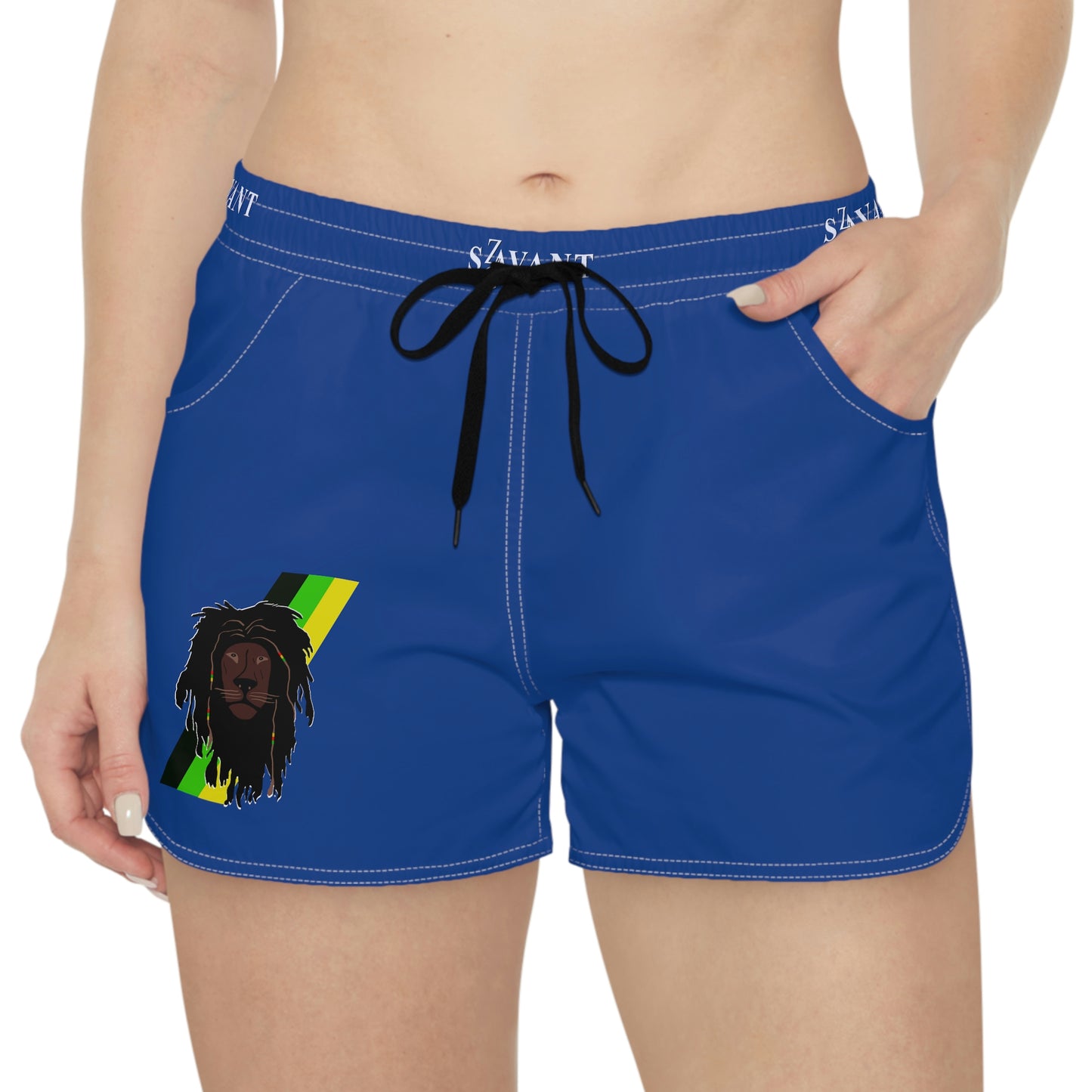 Women's Casual Drawstring Shorts - Blue (With JA Colors)