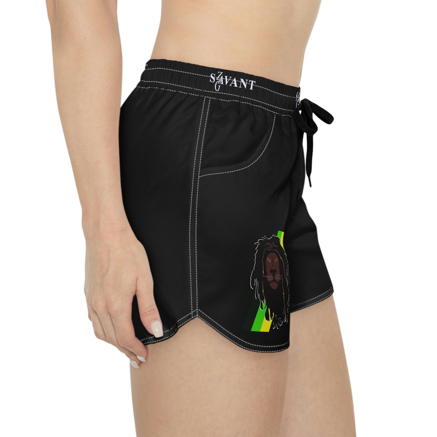 Women's Casual Drawstring Shorts - Black (With JA Colors)