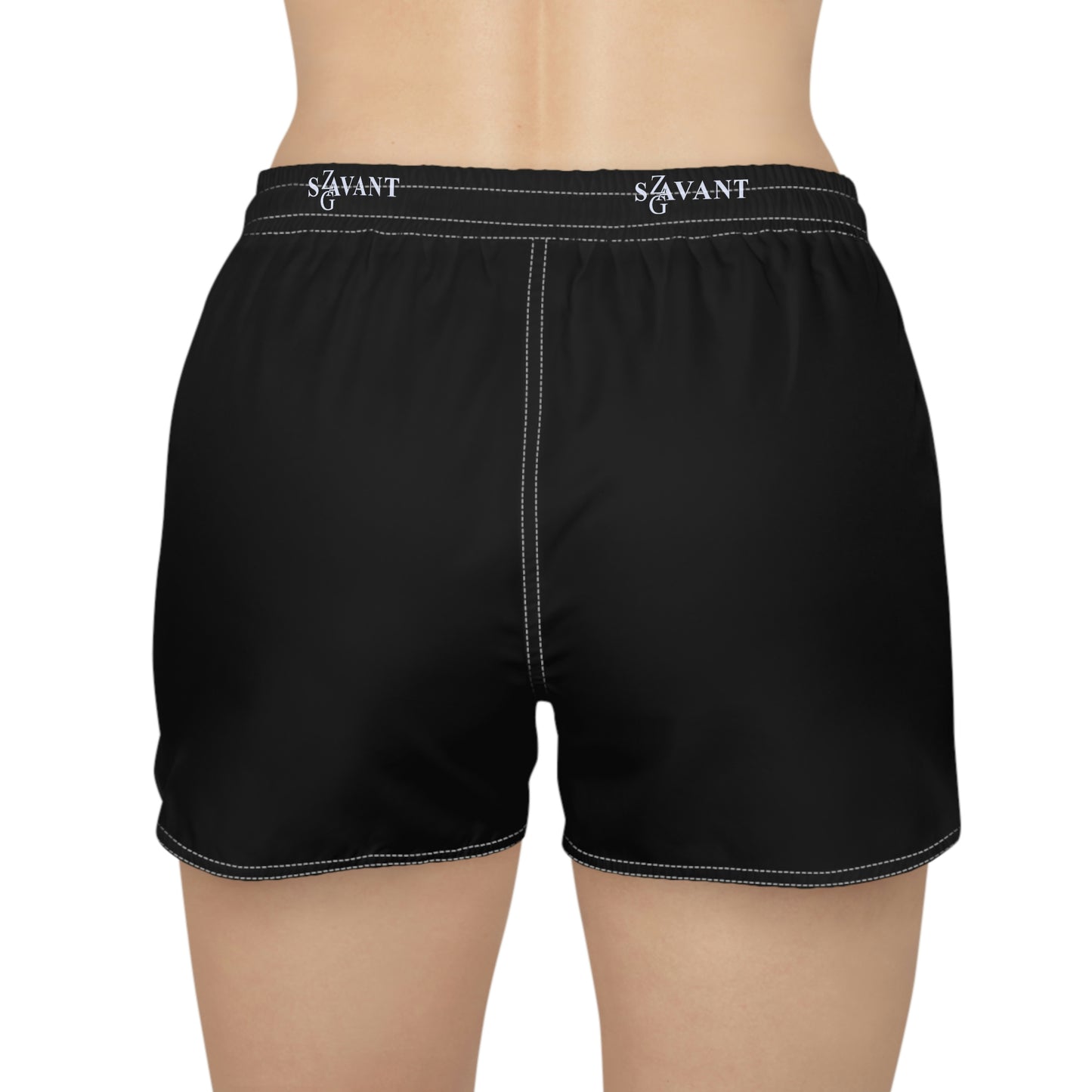 Women's casual drawstring shorts - Black
