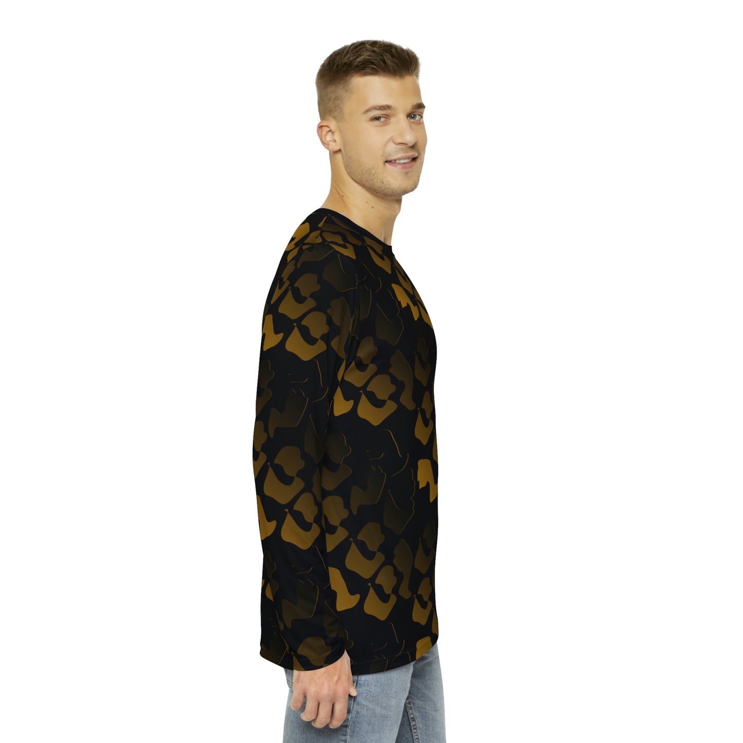 Black / Gold Men’s Long Sleeve T-Shirt - By Zag Savant