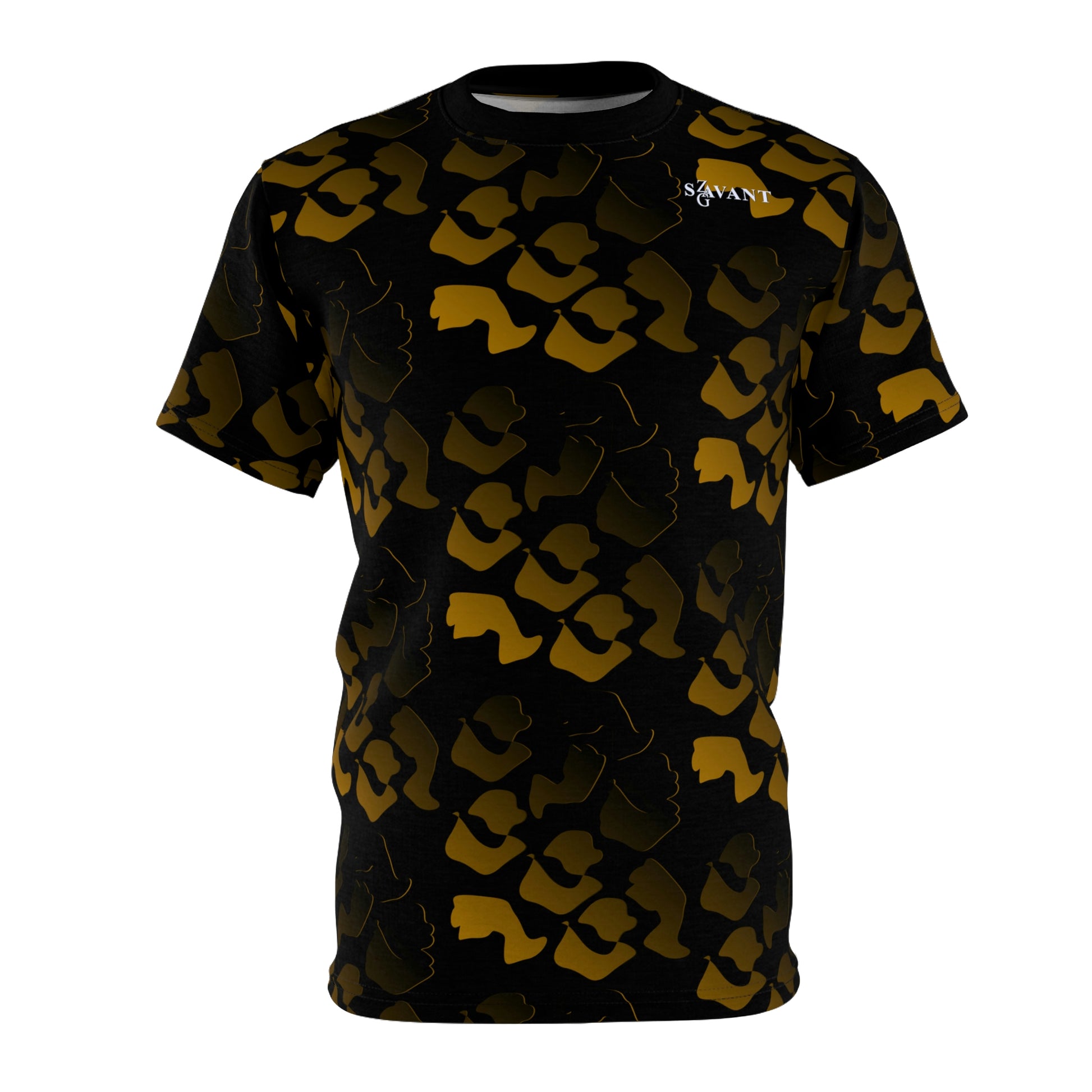 Camouflage T-shirt  Black and Gold