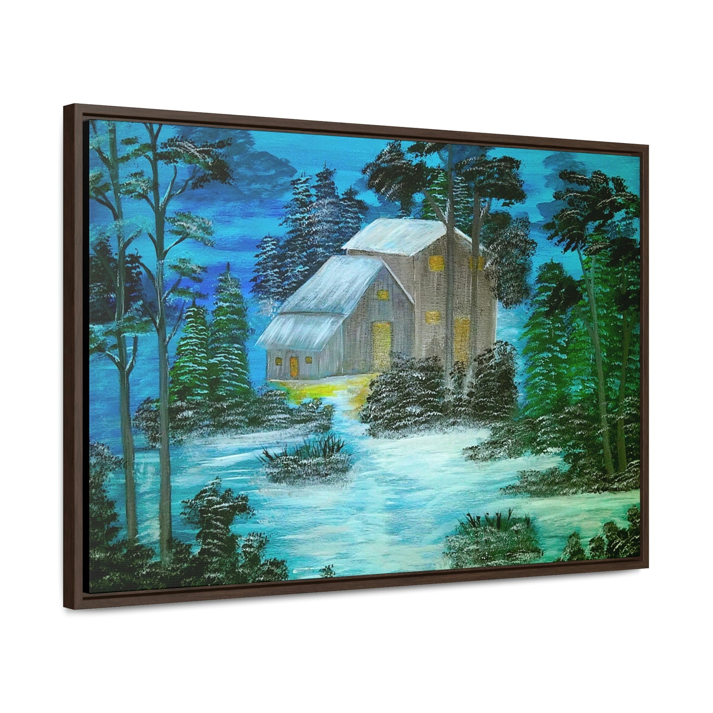 Snow Covered Cabin - Art Print