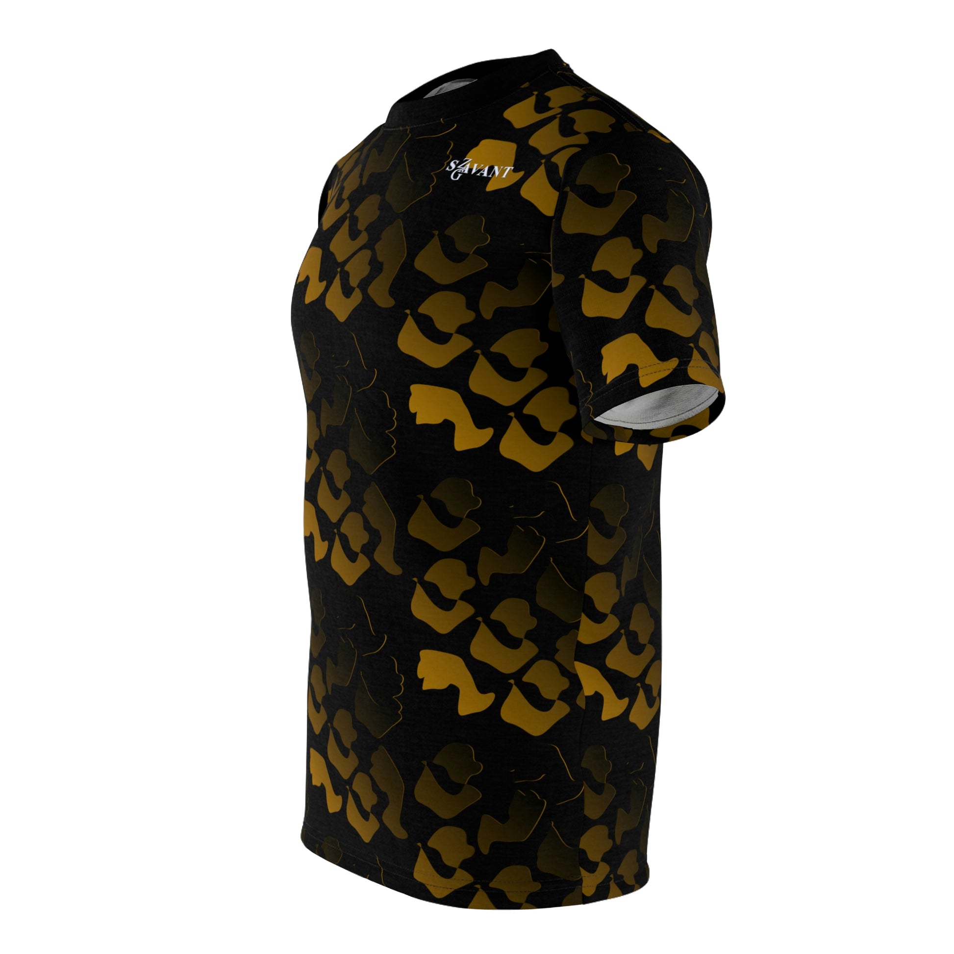 Black and Gold Camouflage T-shirt 