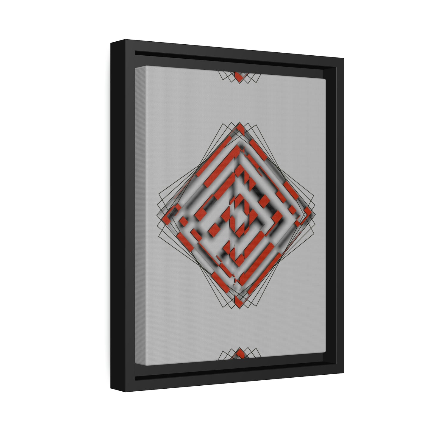 Abstract Art Red - Matte Canvas, Black Frame