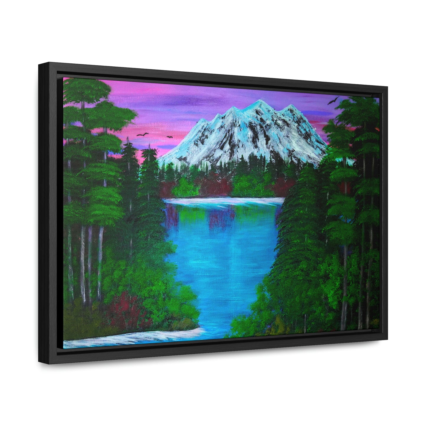 Lake by the Mountain Side - Art Print