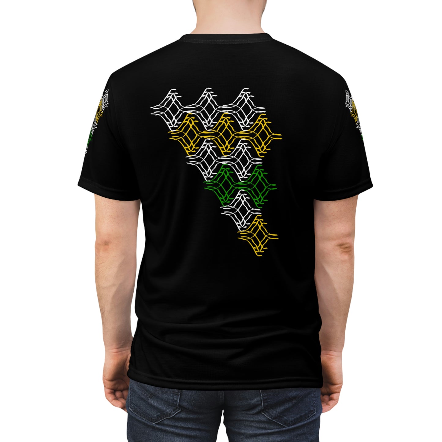 Men’s Cut & Sew Graphic T-shirt - Black with JA Colors