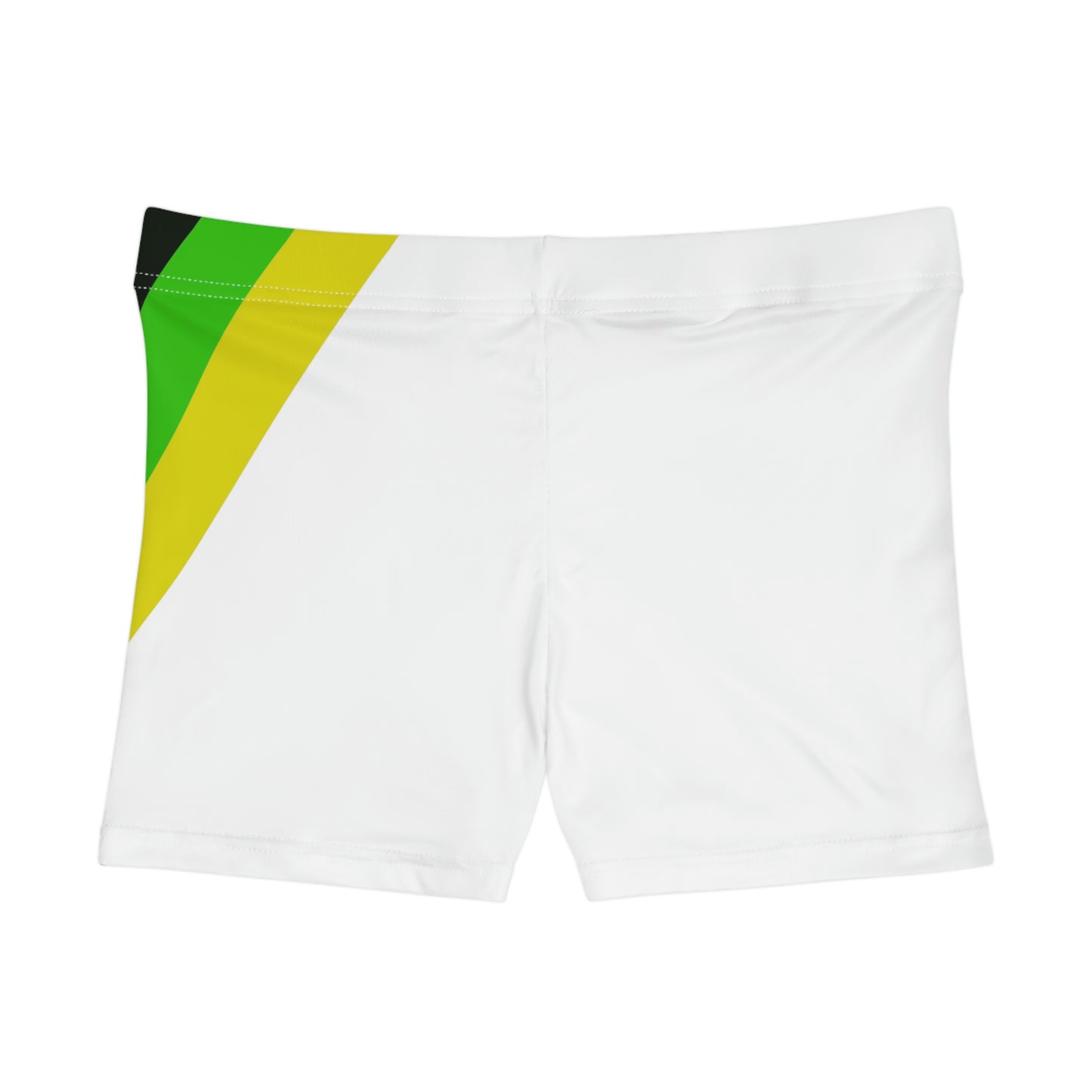 White Sports Shorts (Jamaican Colors - Women's)