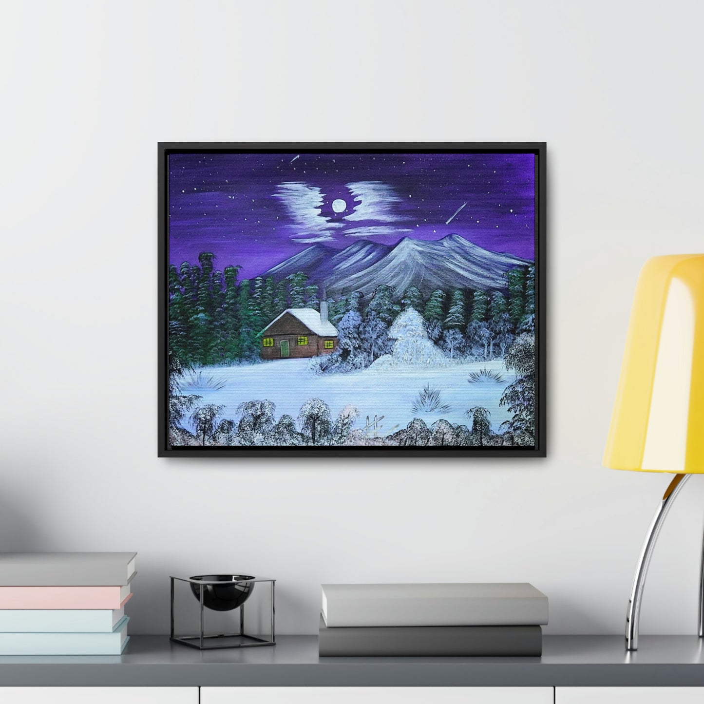 Snowy Cabin - Art Print