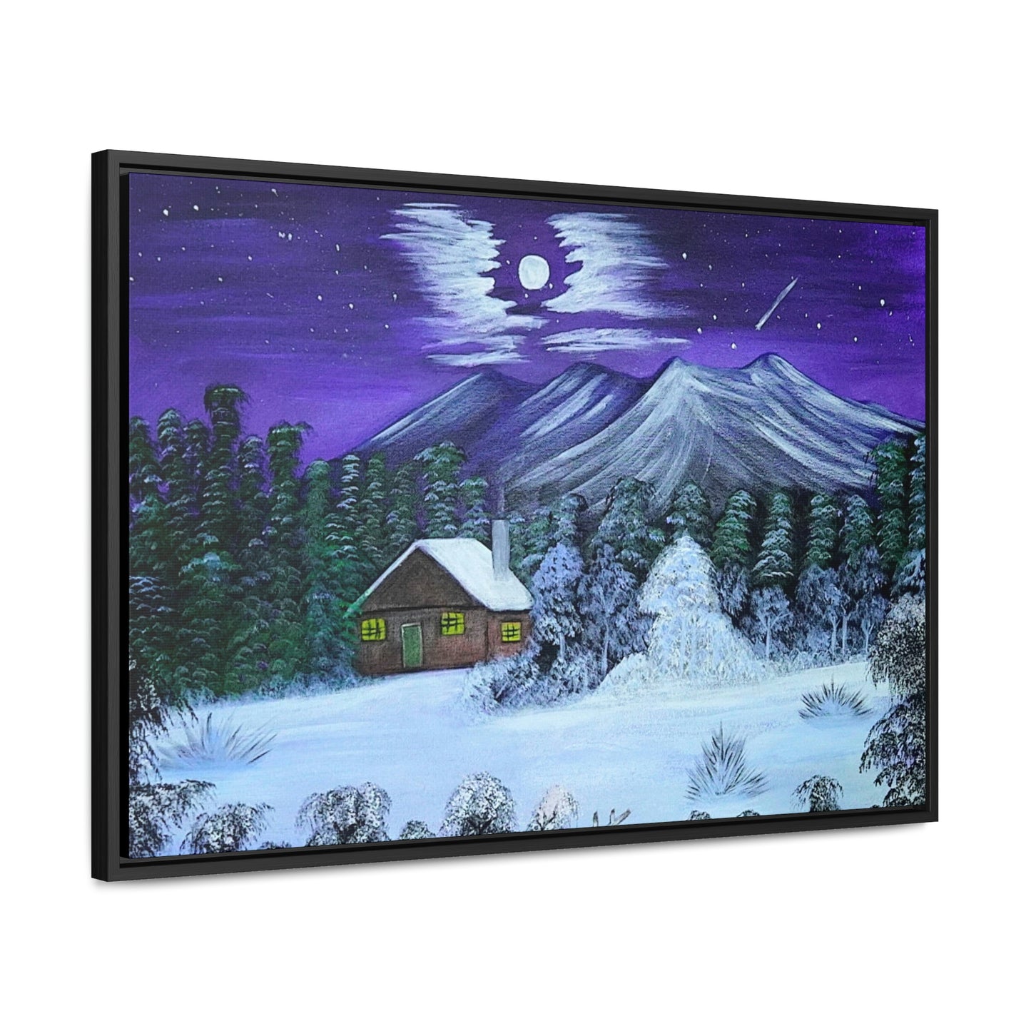 Snowy Cabin - Art Print