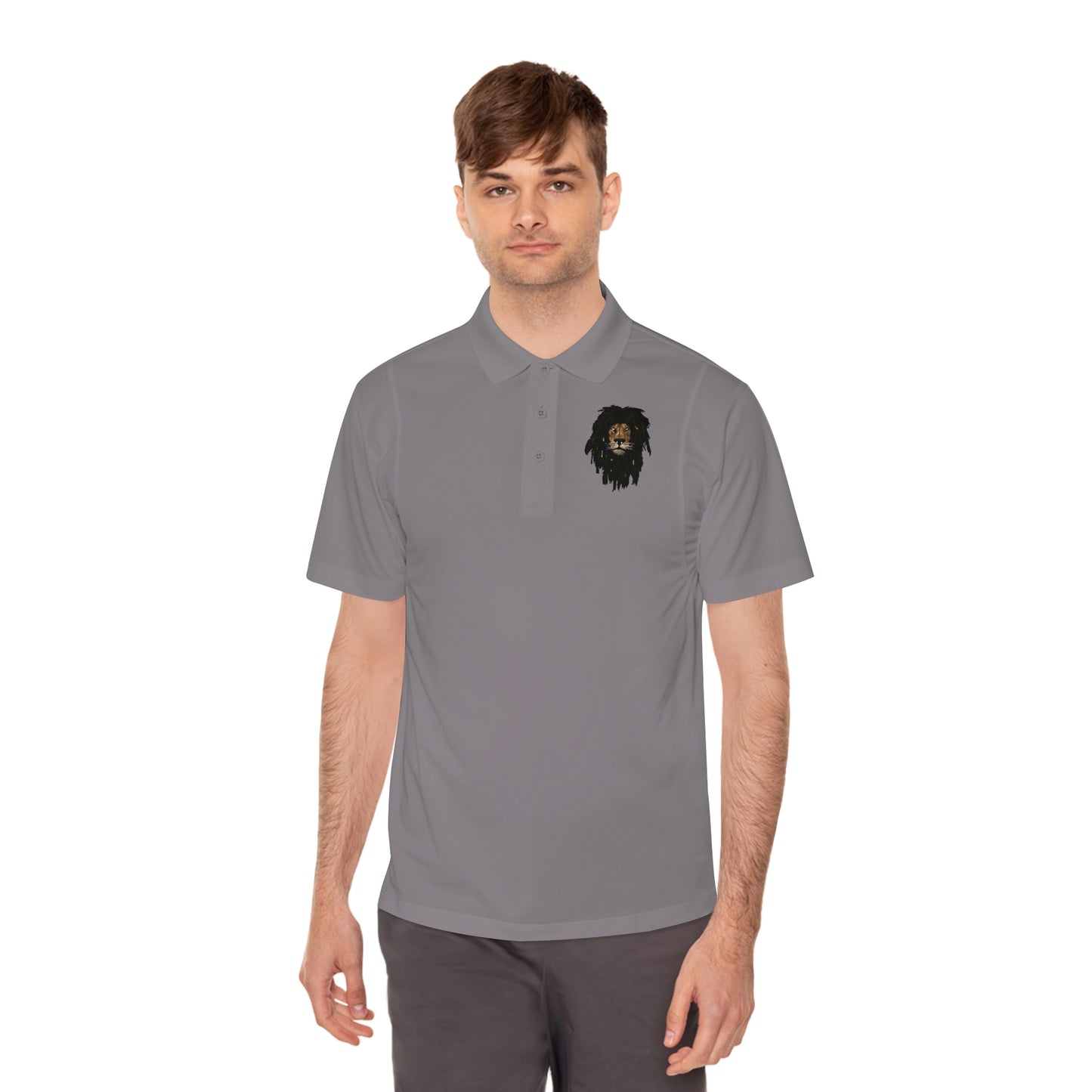 Men's Sport Polo Shirt - Lion Head