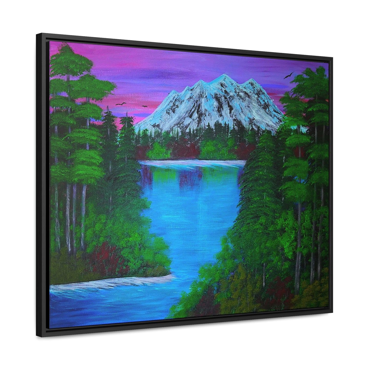 Lake by the Mountain Side - Art Print