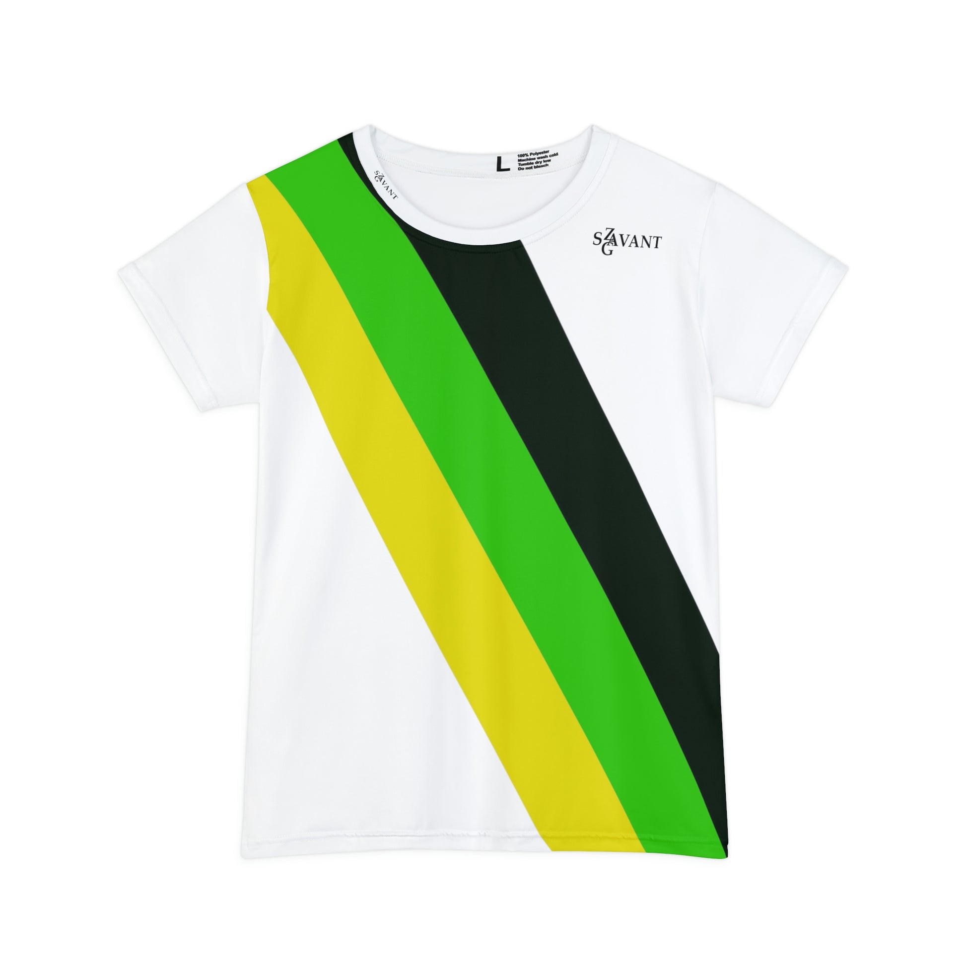 Jamaican Color Short Sleeve T-shirt - Women's (White)